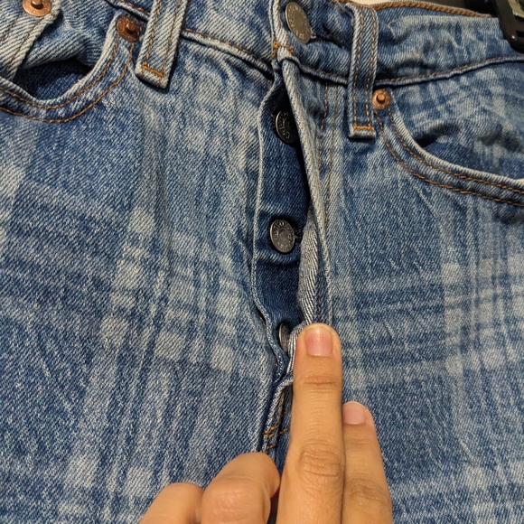 Plaid wedgie straight fit capris size 27 - Picture 5 of 7